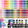 VANREESA 60 Pcs Gel Nail Polish Set – 55 Colors + Base Coat & 4 Top Coats for Home & Salon
