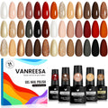 VANREESA 24-Piece Gel Nail Polish Set | 19 Colors + Base Coat & 4 Top Coats