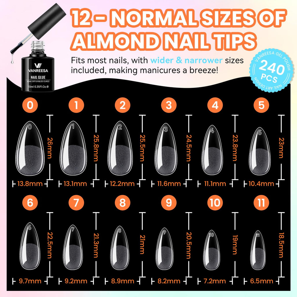 VANREESA 148Pcs Gel Nail Kit with UV Lamp – 60 All-Season Colors, Almond Tips & Drill