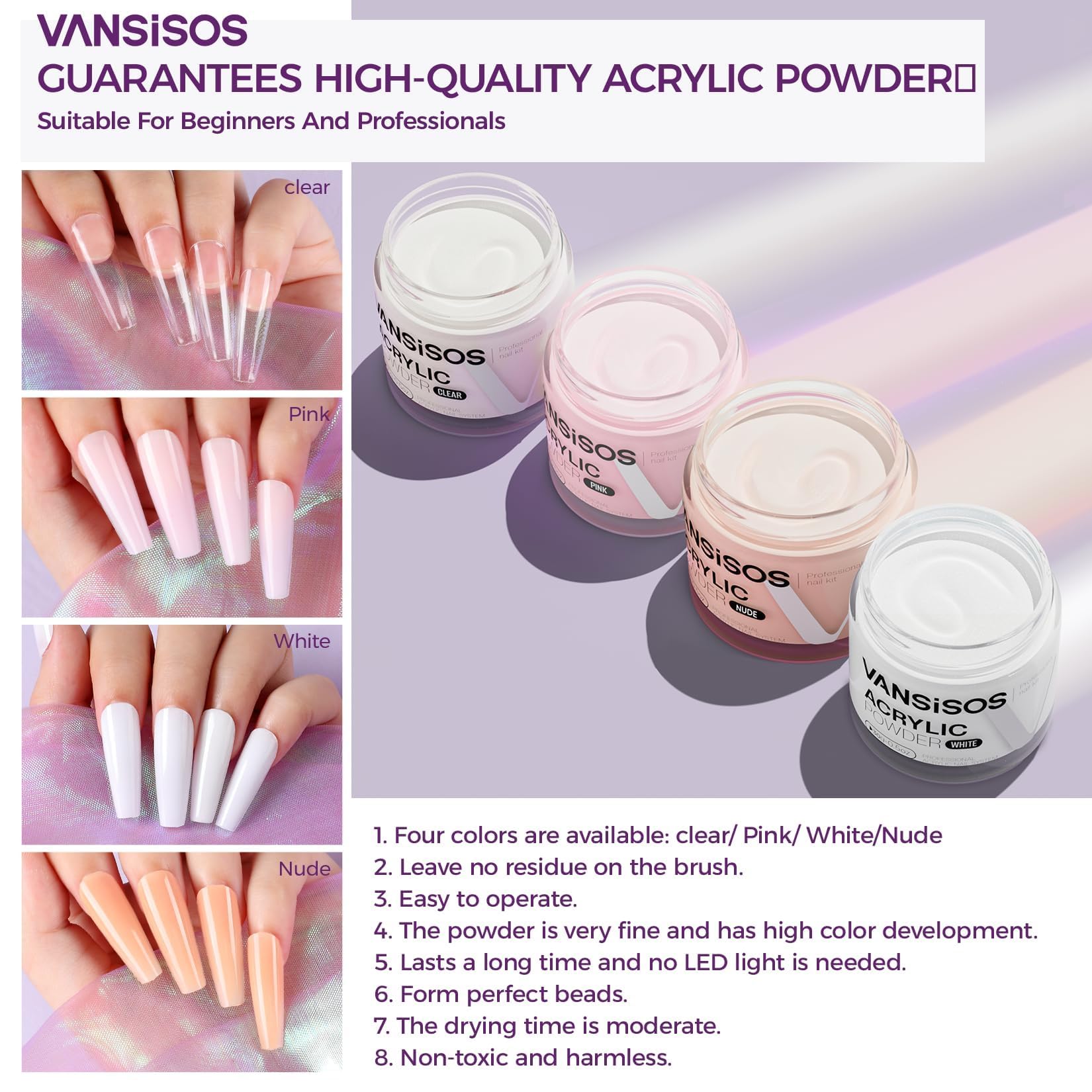 VANSISOS Professional Acrylic Nail Kit with Drill – Complete DIY Home Salon Set