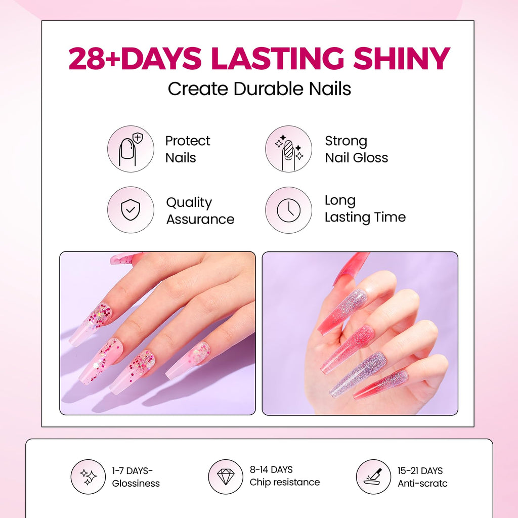 VANSISOS Poly Gel Nail Kit – 12 Colors with UV Light for Beginners