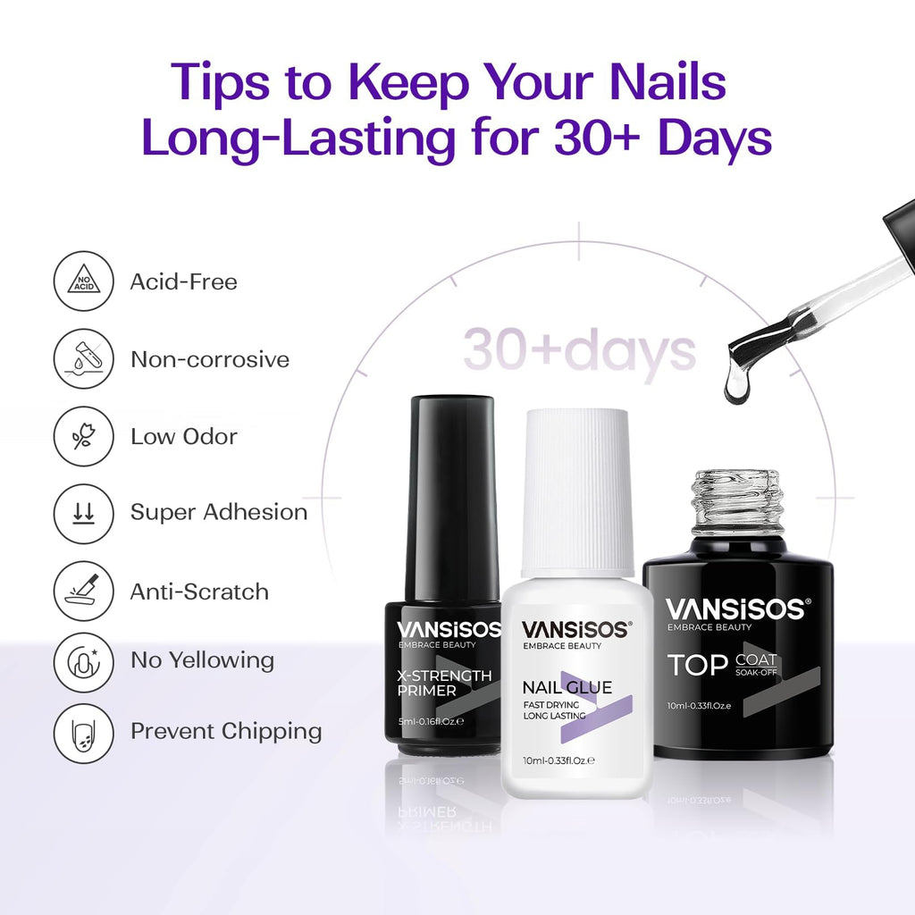VANSISOS Acrylic Nail Kit for Beginners — Complete DIY Salon Set with Drill & Powder