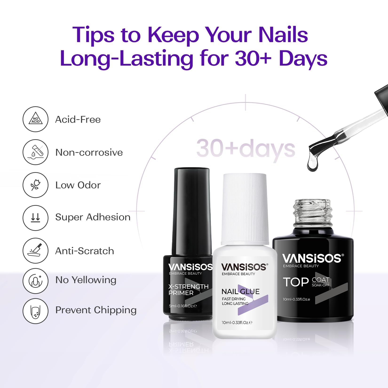 VANSISOS Acrylic Nail Kit for Beginners — Complete DIY Salon Set with Drill & Powder