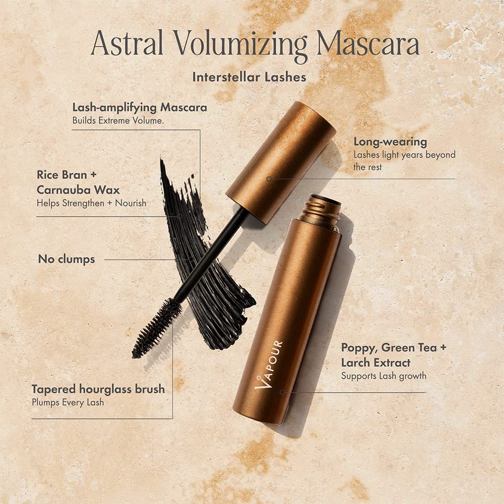 Vapour Beauty - Astral Volumizing Mascara | Non-Toxic, Cruelty-Free, Clean Beauty (Deep Space - Cosmic Black)