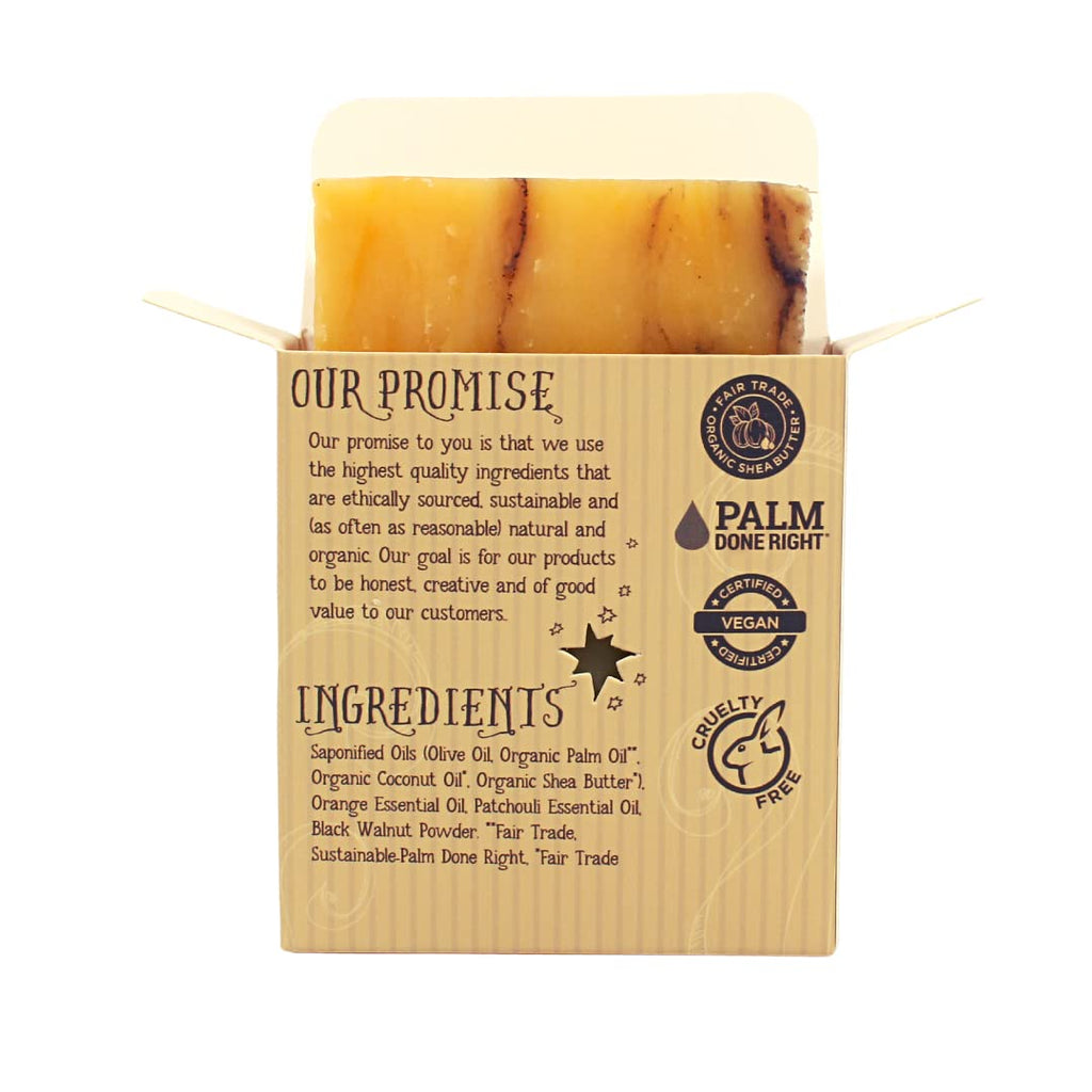 Varina Burnt Orange Patchouli Bar Soap – Gentle Natural Cleanser for Sensitive Skin (3 Pack)