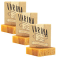 Varina Organic Orange Hibiscus Bar Soap — Gentle Cleansing for Sensitive Skin, Fruity - 3 Pack