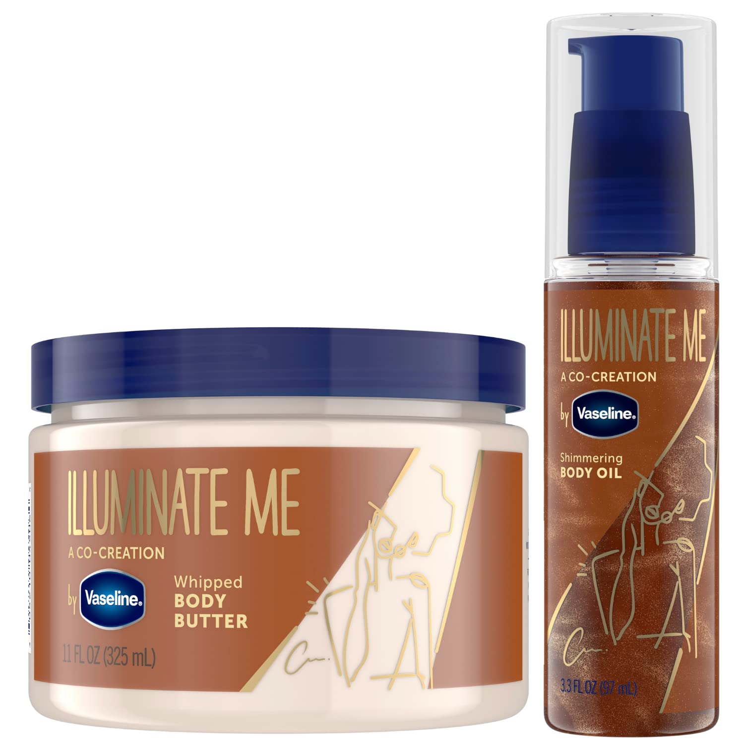 Vaseline Illuminate Me Body Butter & Body Oil — Shimmering Hydration for Melanin-Rich Skin