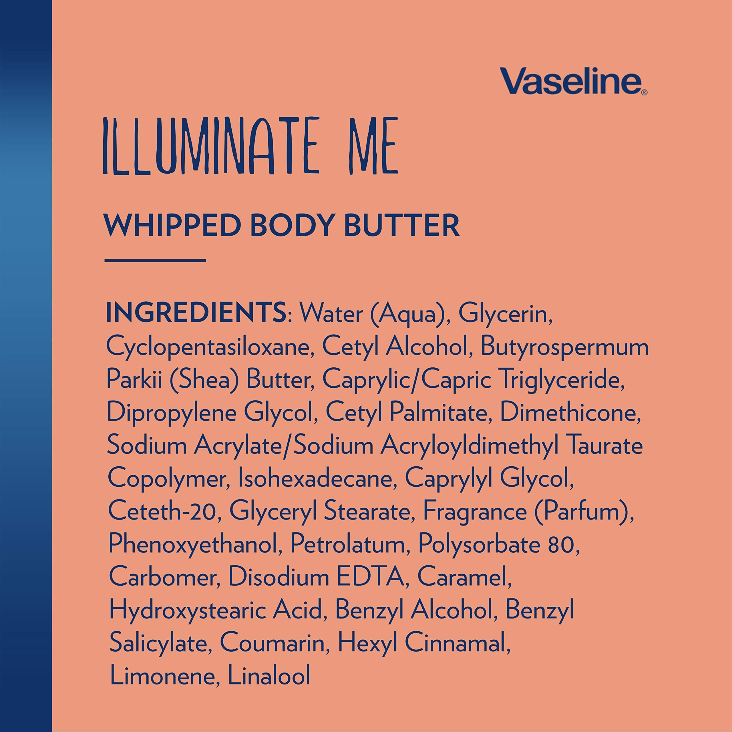 Vaseline Illuminate Me Whipped Body Butter 2-Pack – Lightweight Moisturizer for Luminous Skin