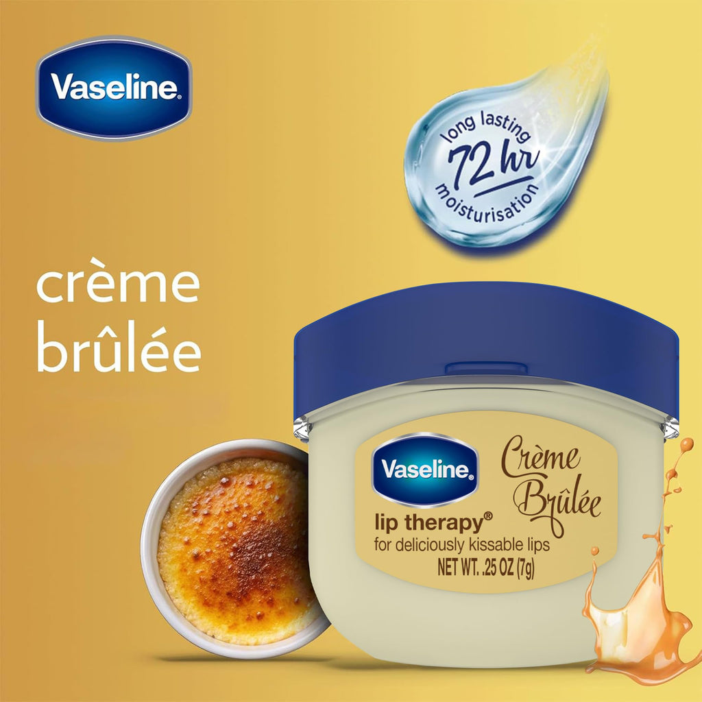 Vaseline Lip Therapy Creme Brulee Mini 12-Pack – Moisturizing Lip Balm for Soft Lips