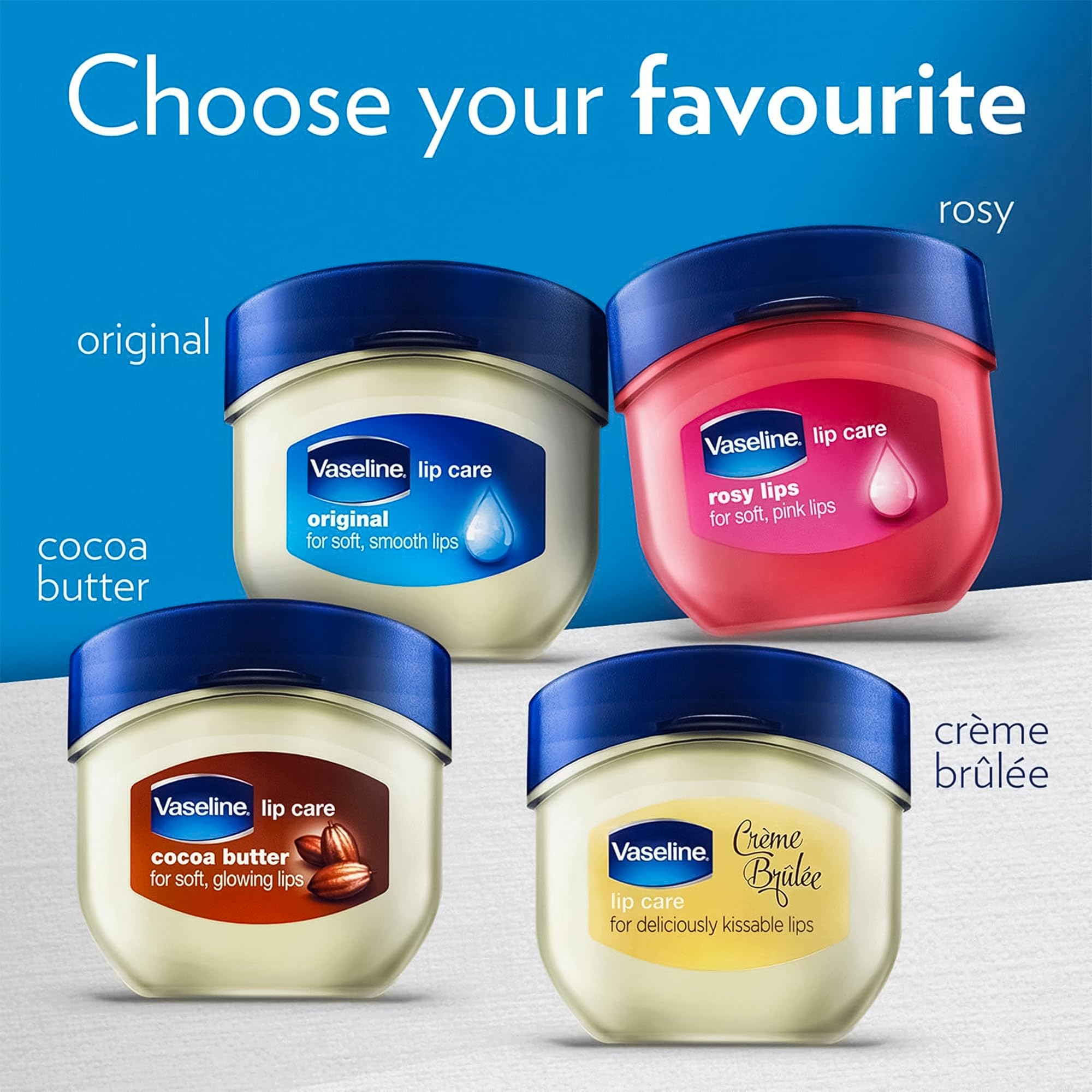 Vaseline Lip Therapy Creme Brulee Mini 12-Pack – Moisturizing Lip Balm for Soft Lips