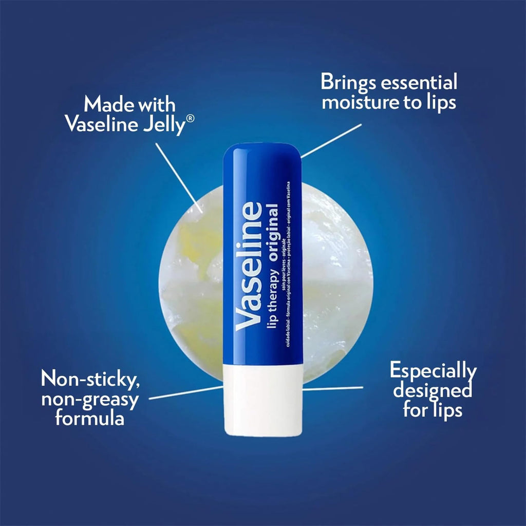 Vaseline Lip Therapy Bulk Lip Balm – Rosy Lips & Original, 24 Sticks (0.16 oz each)