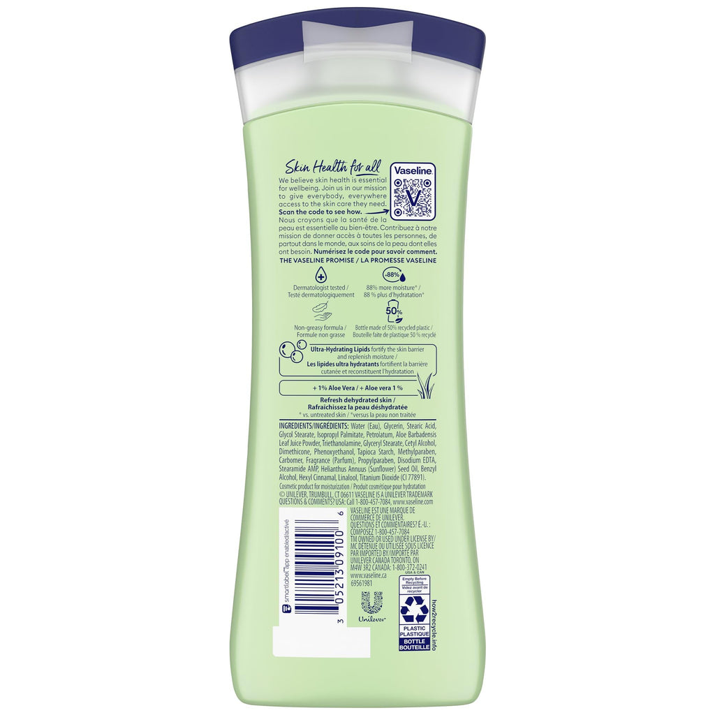 Vaseline Soothing Hydration 6-Pack – Intensive Care Moisturizing Lotion with Aloe, 10 oz Each