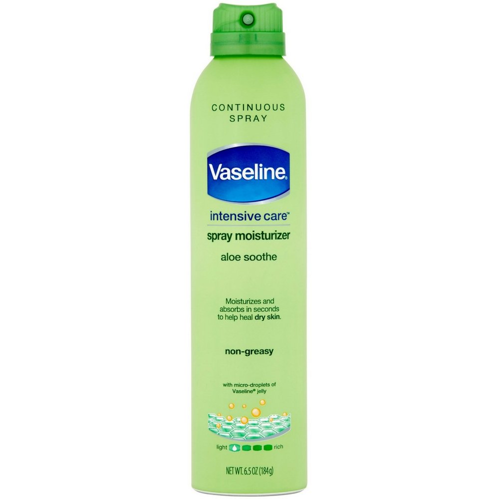 Vaseline Spray & Go Moisturizer Aloe Fresh 6.5 oz – Pack of 5