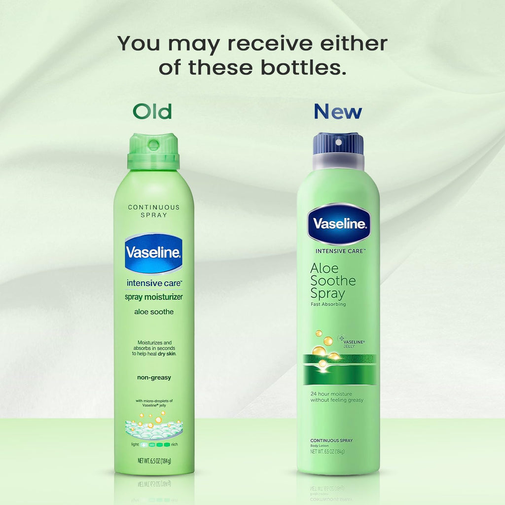 Vaseline Cocoa Radiant + Aloe Soothe Spray 2-Pack — Non-Greasy, Fast-Absorbing Moisturizers