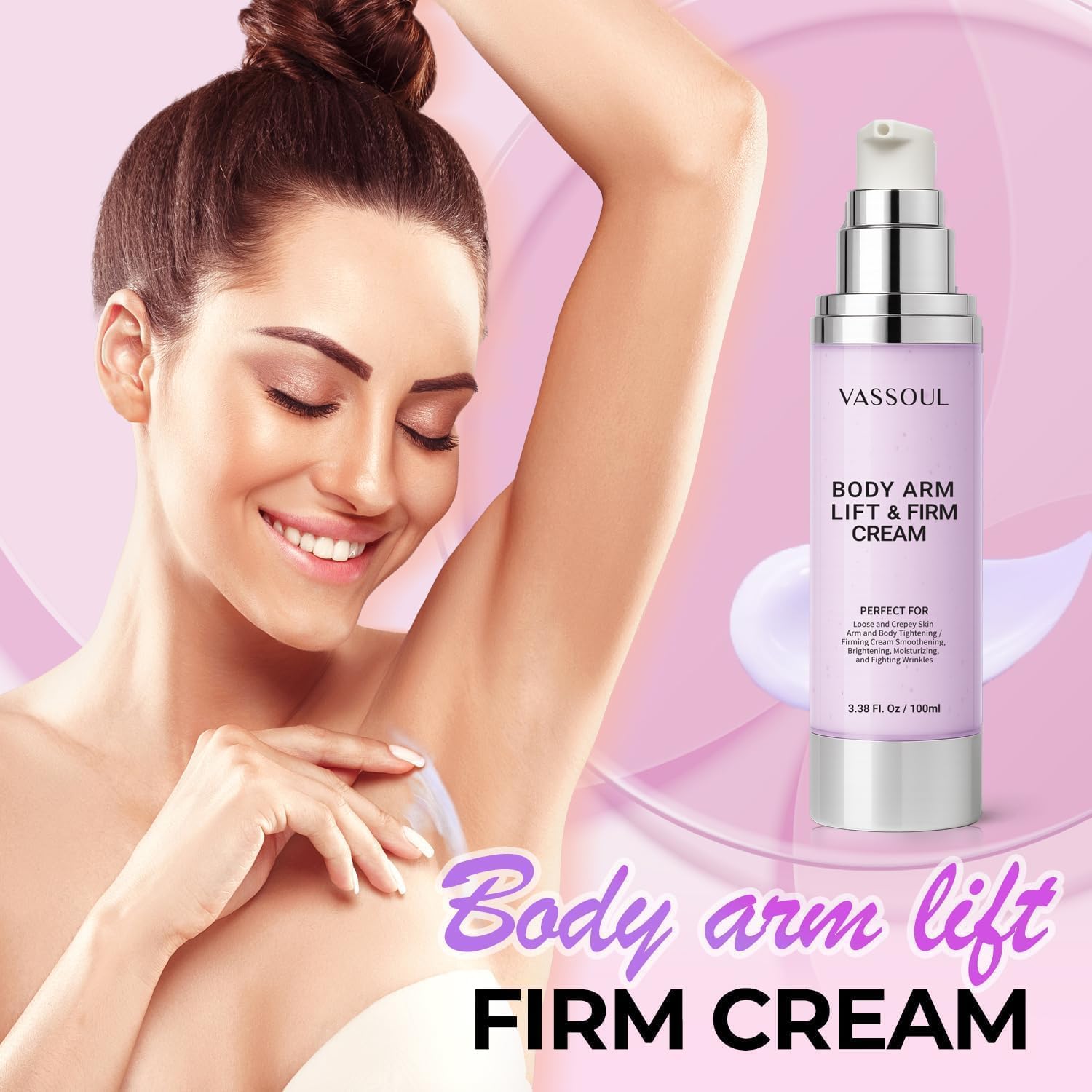 VASSOUL Lift & Firm Arm Cream – Skin Tightening for Arms, Thighs & Butt (100 ml)