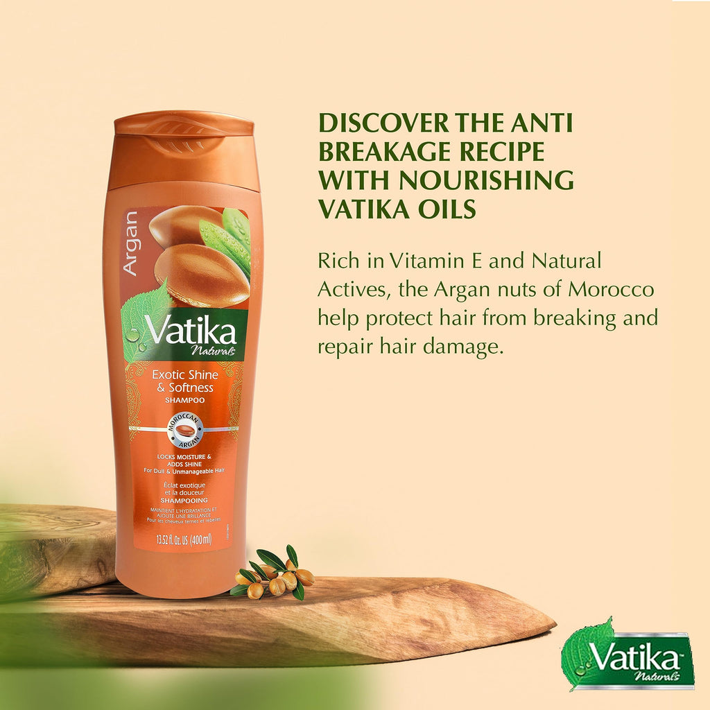 Vatika Naturals Argan Oil Shampoo for Women – Nourishing, Strengthening & Moisturizing Cleanser (400ml)