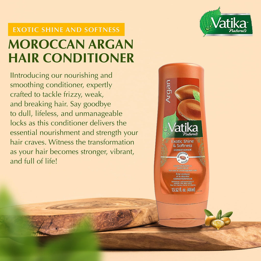 Vatika Naturals Moisturizing Conditioner – Deep Hydration for Dry, Damaged & Frizzy Hair | Argan & Henna 400ml
