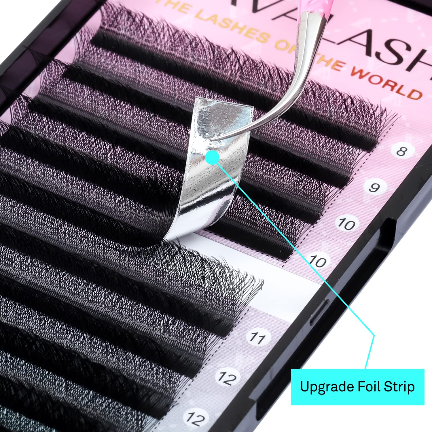 VAVALASH W-Shaped 5D Premade Fans Lash Extensions | 0.07 D Curl Matte Black 12mm