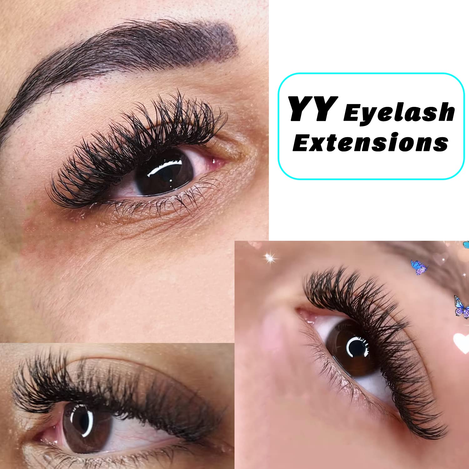VAVALASH W-Shaped 5D Premade Fans Lash Extensions | 0.07 D Curl Matte Black 12mm