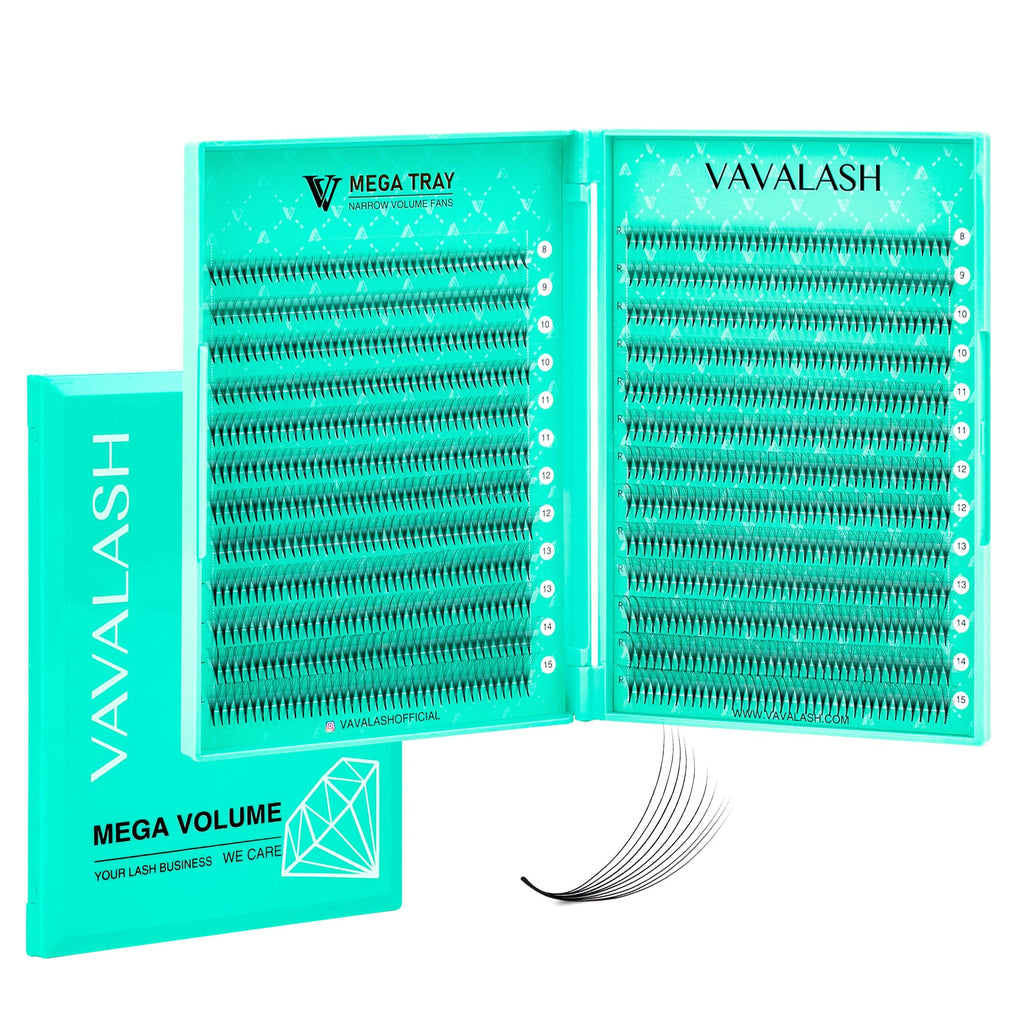 VAVALASH Premade Fans Eyelash Extensions – 6D-16D, 0.05/0.07 Thick, C/D Curl, 8-15mm Mixed Length