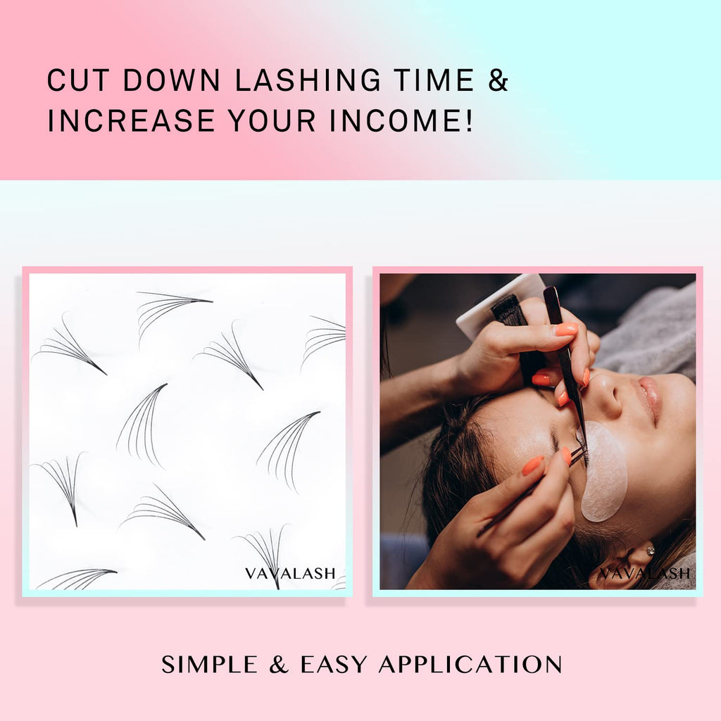 VAVALASH 600 Premade Loose Fans – 5D-24D Eyelash Extensions, 8-15mm, Thin Base
