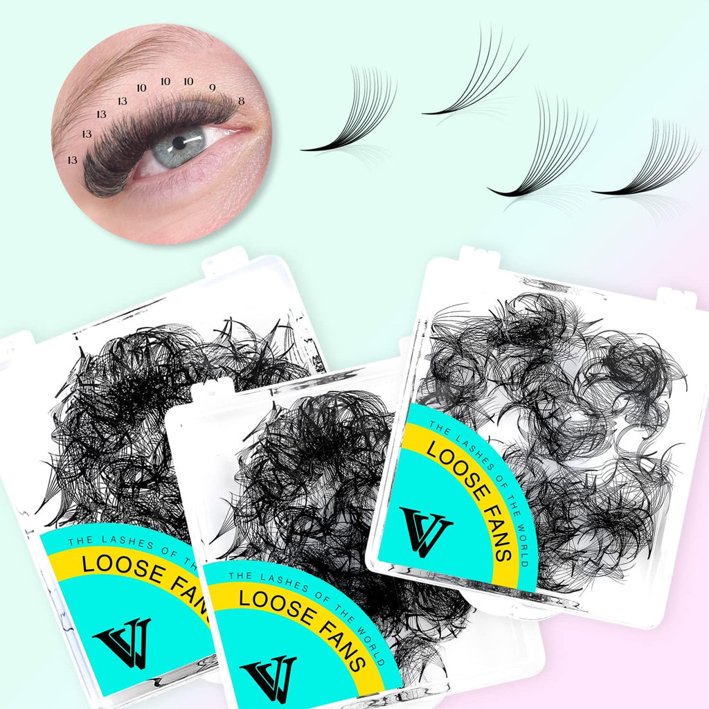 VAVALASH 500 Premade Lash Fans – Loose Volume Fans 9–16mm (5D–14D)