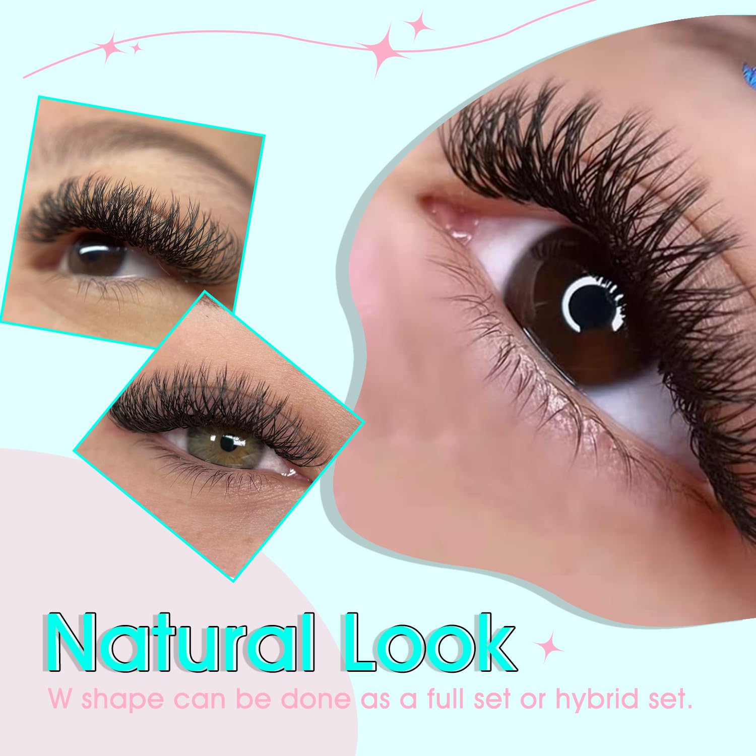 VAVALASH 8D W Shape Premade Fans 0.07 D Curl Matte Black Volume Lashes (W-Shape 8D)