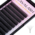 VAVALASH W-shaped Eyelash Extension – 5D Premade Fans 0.07 C Curl, 15mm