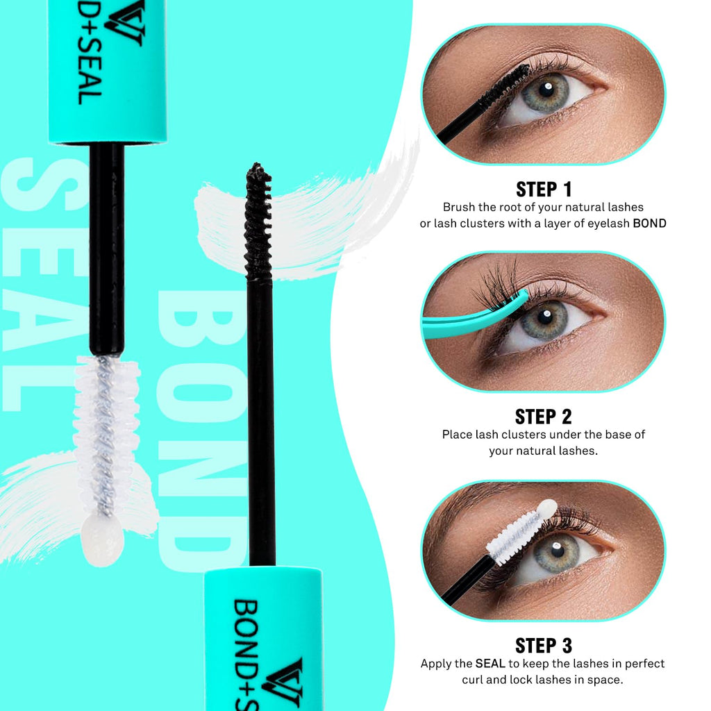 VAVALASH 3 in 1 Lash Bond and Seal – DIY Cluster Glue & Remover (Black)