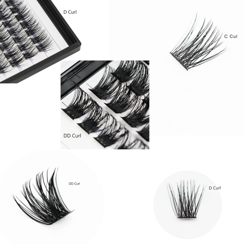 Vayator Lashes Mixed Kit – 8–20mm DD Curl & D Curl False Lashes with Lash Bond & Seal