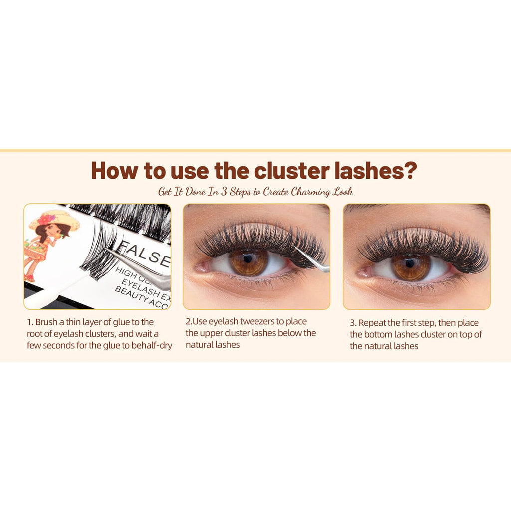 Vayator Lashes Mixed Kit – 8–20mm DD Curl & D Curl False Lashes with Lash Bond & Seal