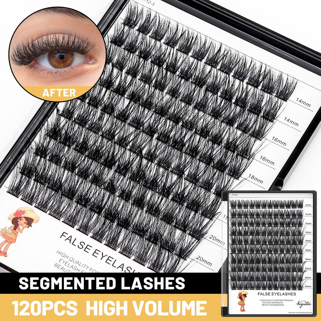 VAYATOR Lashes Mixed Kit — 8–20mm D Curl & DD Curl False Lashes, Bond & Seal Kit