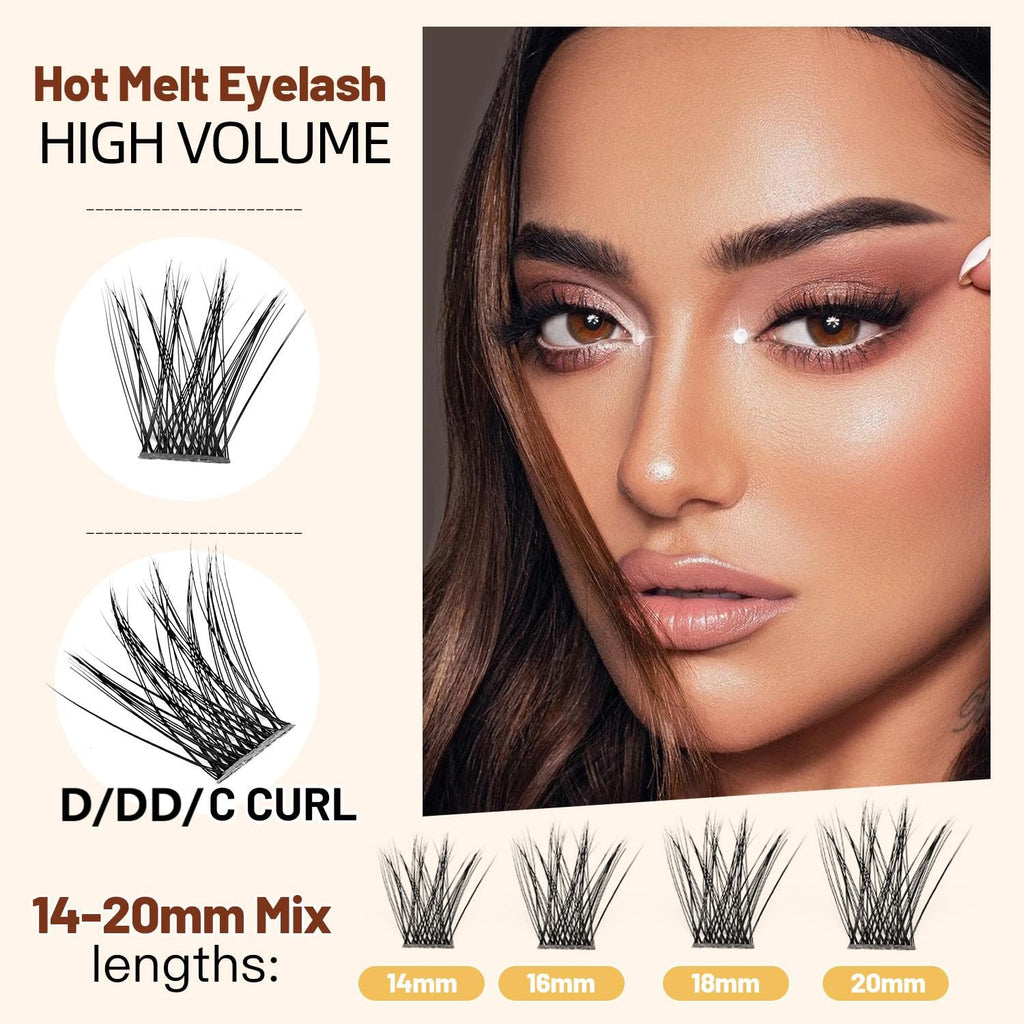 Vayator Lashes Mixed Kit – 8–20mm DD Curl & D Curl False Lashes with Lash Bond & Seal