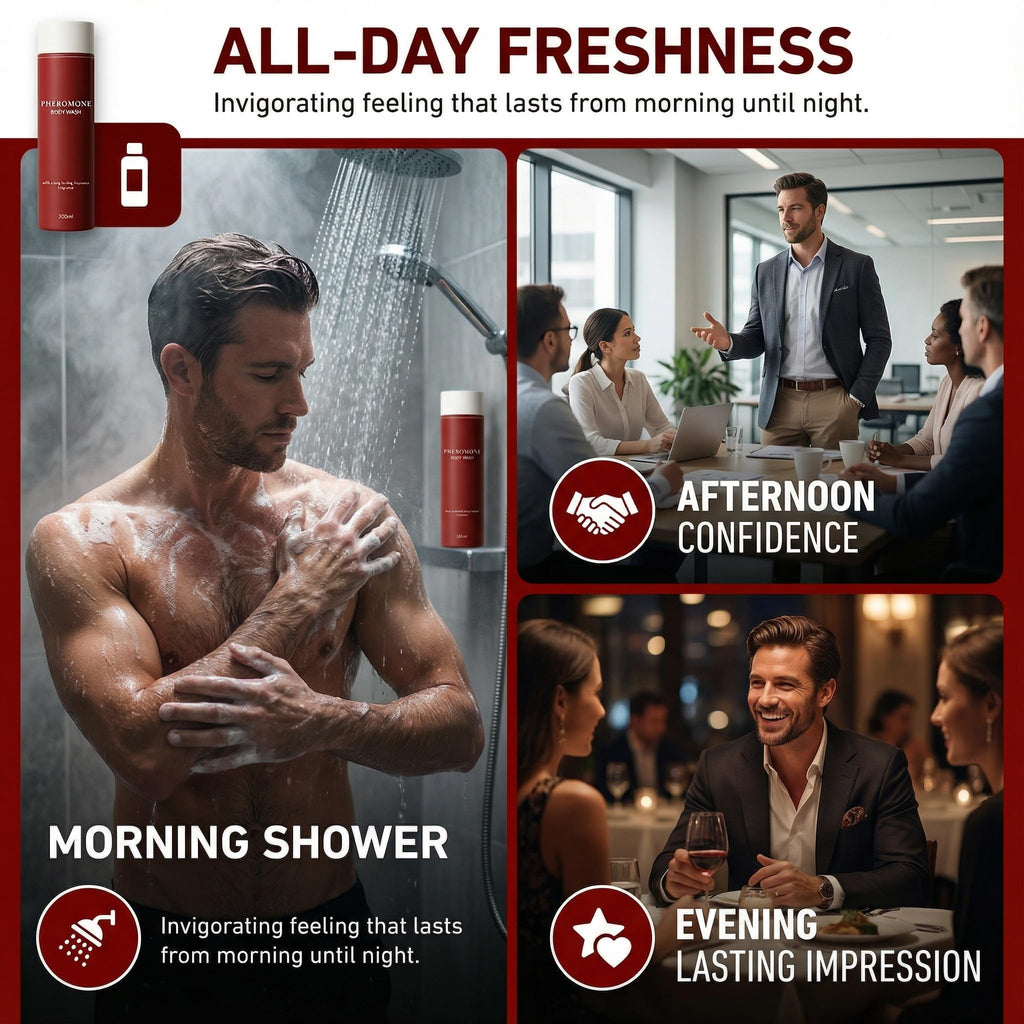 Vbolre Pheromone Body Wash for Men – Lasting Scent, Moisturizing Cleanse & Confidence