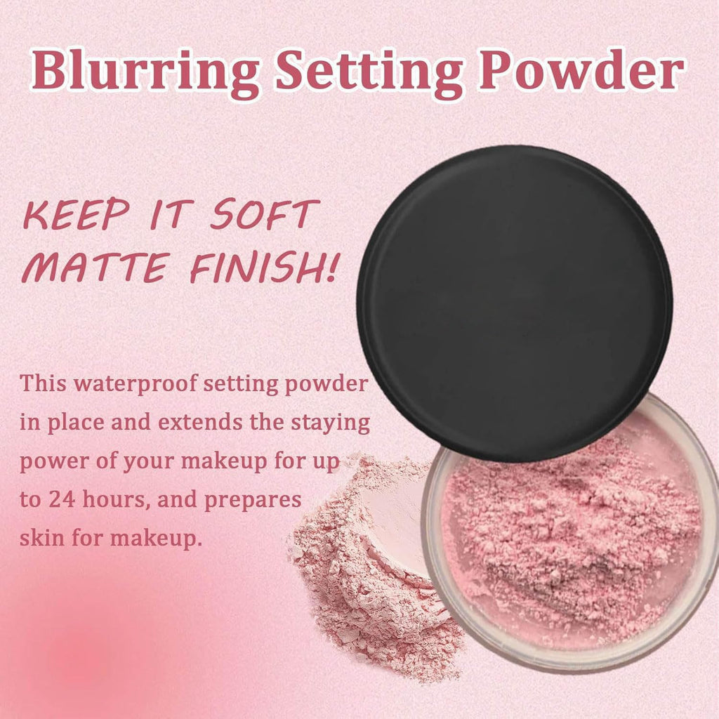 Vbolre Pink Blurring Powder for All Skin Tones | Lightweight Setting Powder
