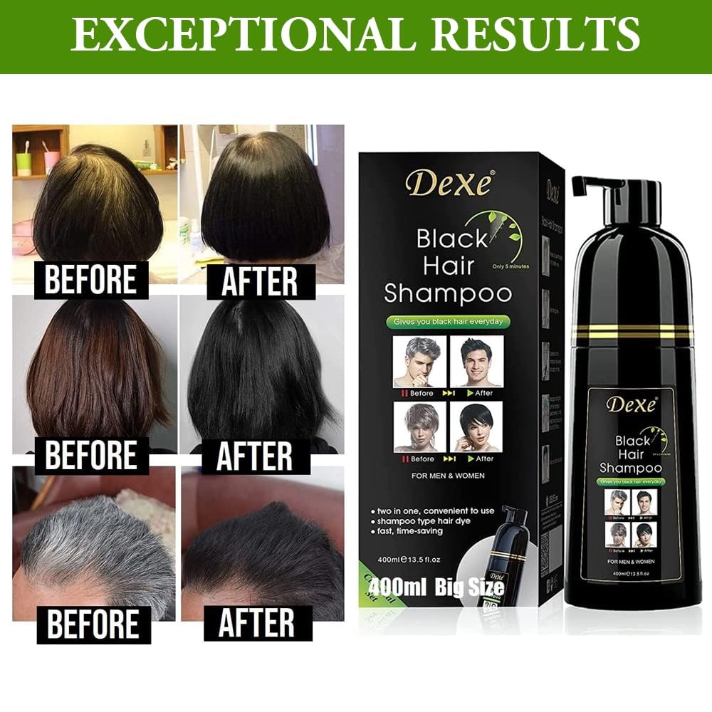Vedora Instant Black Hair Shampoo 400ml – Semi-Permanent Black Dye