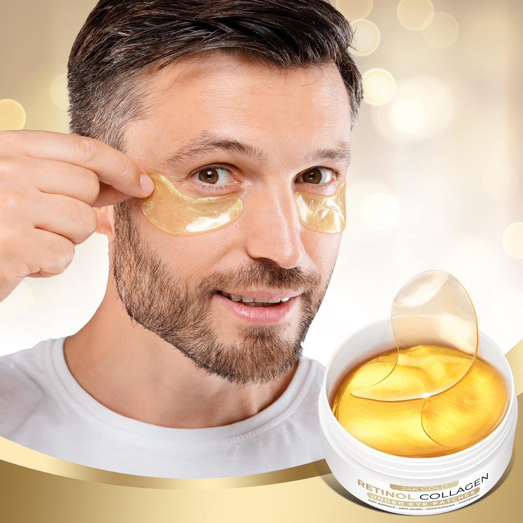 VELAMO ADVANCED 24K Gold Under Eye Patches – Retinol & Collagen Eye Masks for Puffiness, Dark Circles & Wrinkles | 60 Pcs
