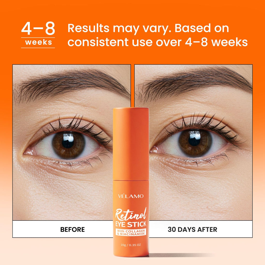 VELAMO ADVANCED Retinol Eye Stick - 2x10g, Plumping & Smoothing Under-Eye Balm
