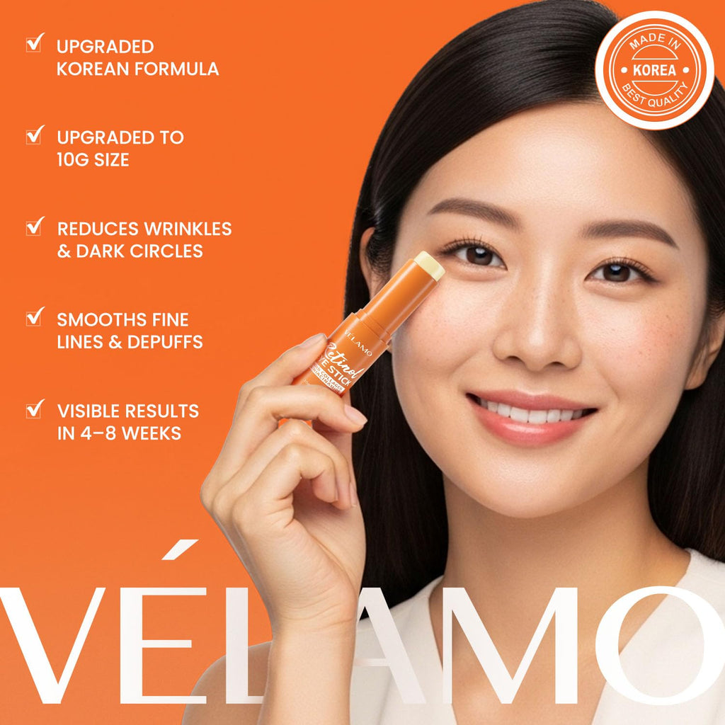 VELAMO ADVANCED Retinol Eye Stick - 2x10g, Plumping & Smoothing Under-Eye Balm