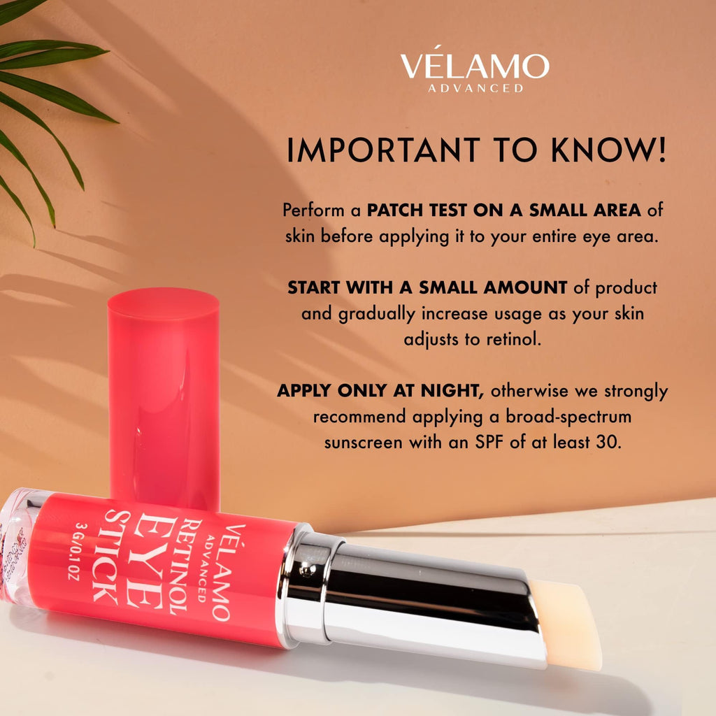 VELAMO ADVANCED Retinol Eye Stick – Renewing & Firming Under-Eye Balm, 2-Pack, Travel-Ready