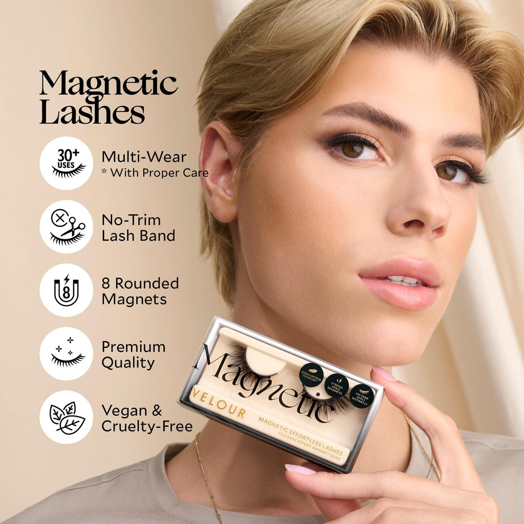 Velour Magnetic Eyelashes – Reusable, Natural-Look Lashes with 8 Magnets | VELOUR