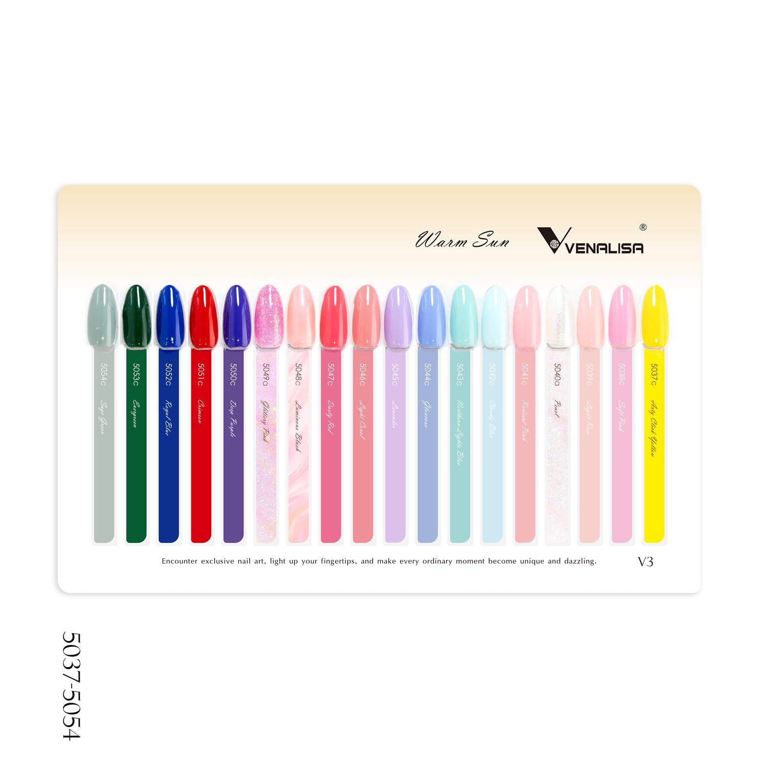 VENALISA V3 22-Piece Gel Nail Polish Set — 18 Colors + Base & Top Coats for At-Home Salon Quality