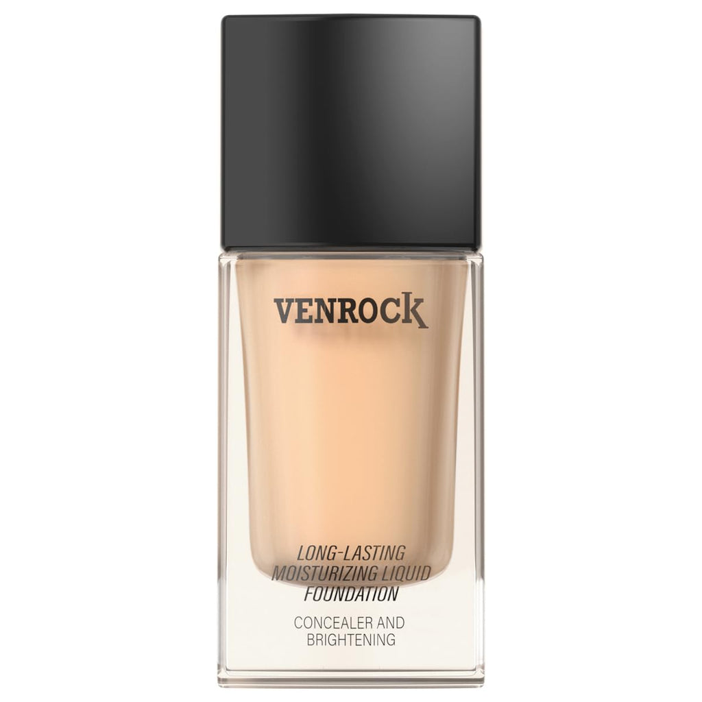 Venrock 24HR Moisturizing Foundation – Ivory White, 30ml | Waterproof & Buildable Coverage