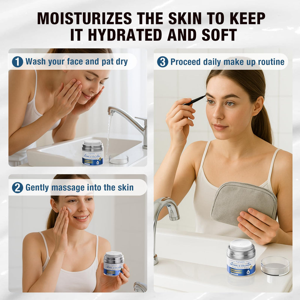 Vepxzory Retinol Moisturizer with Hyaluronic Acid | Anti-Aging Face Cream
