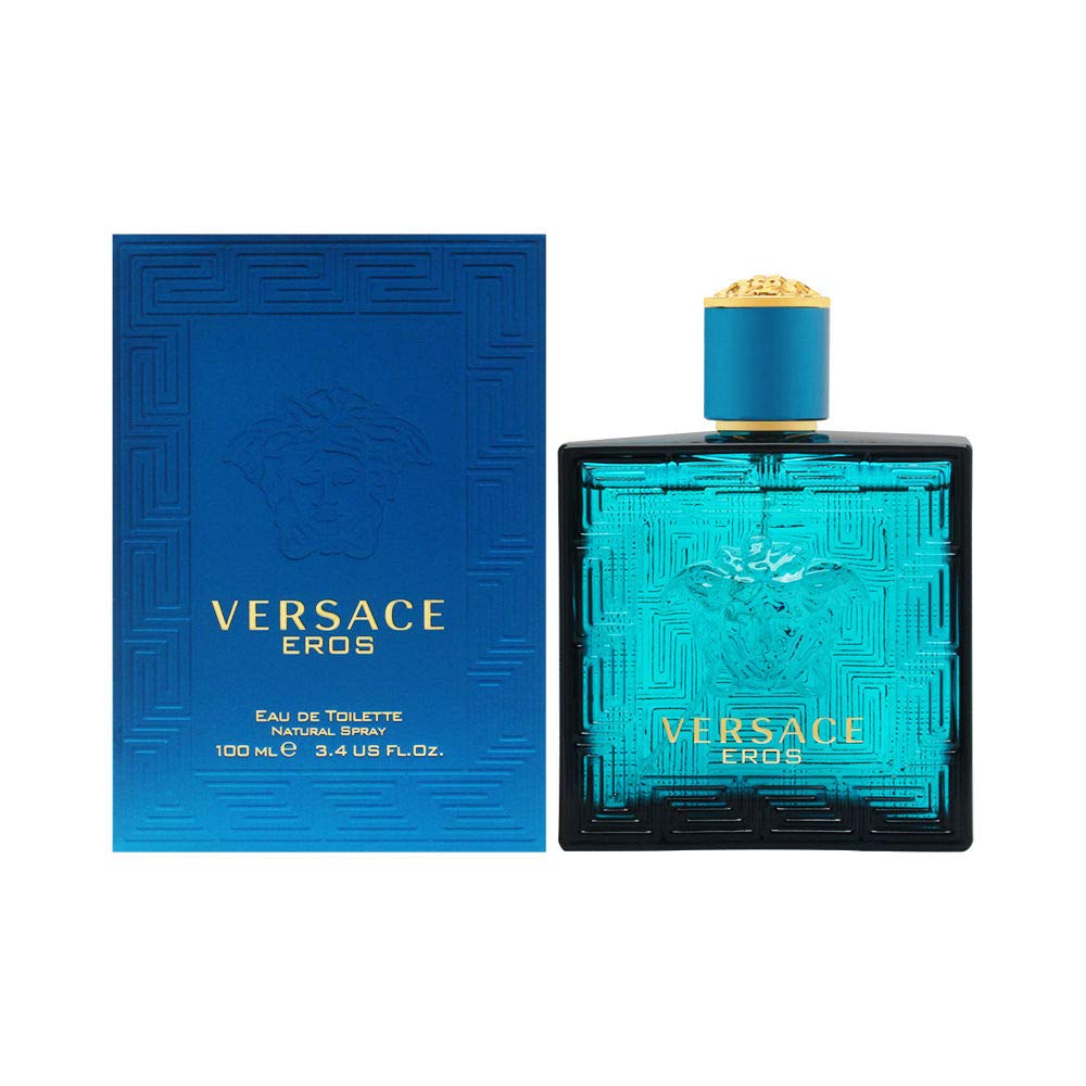 Versace Eros for Men 3.4 oz Eau de Toilette – Greek-inspired Bold Fragrance
