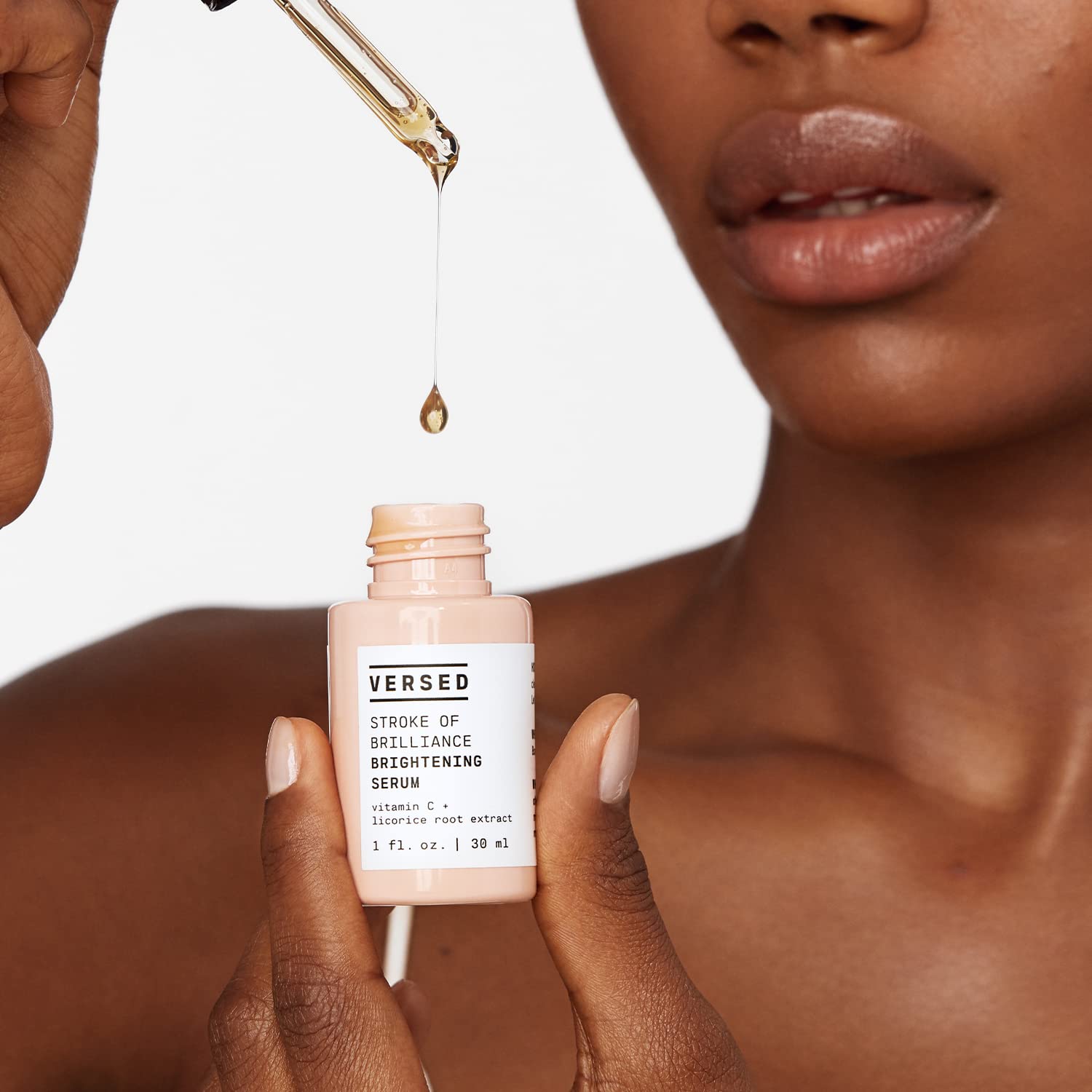 Versed Stroke of Brilliance Brightening Serum – Vitamin C, Licorice Root & Niacinamide, Vegan, 1 fl oz