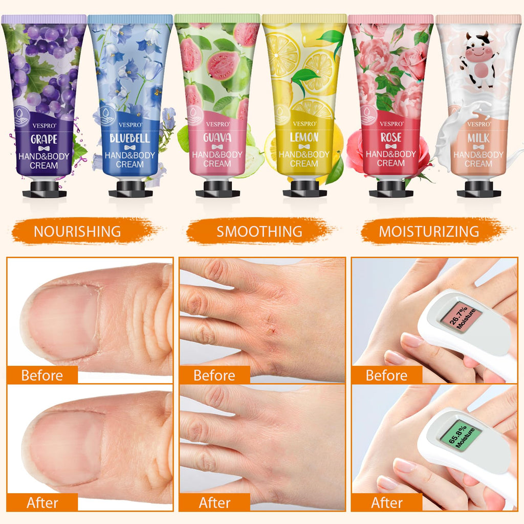 VESPRO 126-Pack Hand Cream Set – 14 Scents, Travel-Size Moisturizers