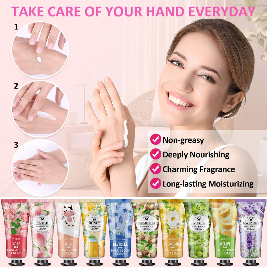 VESPRO 168-Pack Hand Cream Set — 14 Scents, Travel-Size Hydration for Daily Hands
