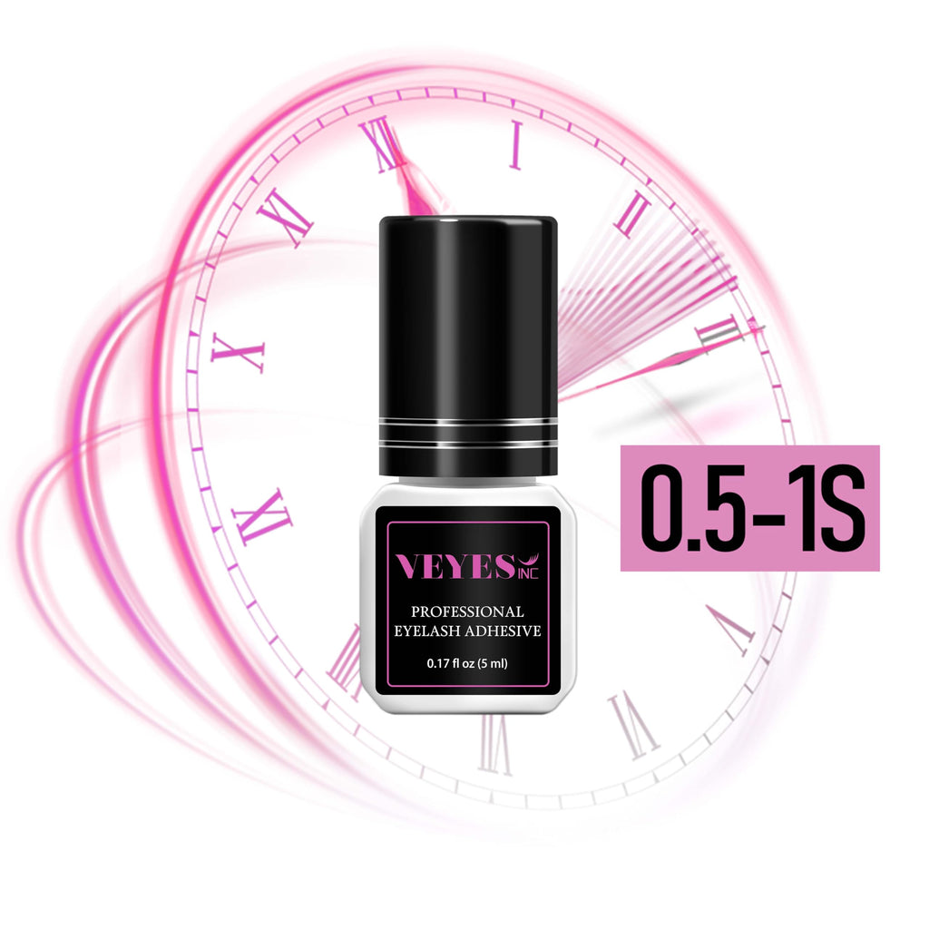 VEYES INC Eyelash Extension Glue – Extra Strong Black 5ml, 1s Dry Time, Up to 8 Weeks Hold