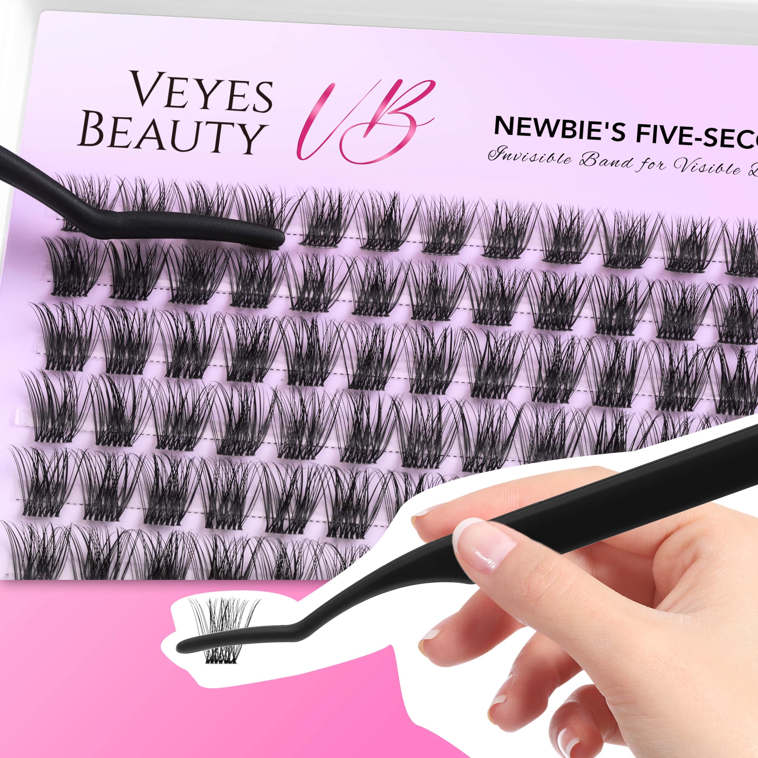 VEYESBEAUTY Lash Clusters – DIY False Eyelashes, Five-Second Series (8-16mm)